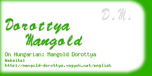 dorottya mangold business card